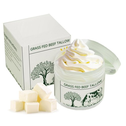 Ueseinl Beef Tallow for Skin, Tallow Face Moisturizer, 100% Organic Beef Tallow Blam Grass Fed Tallow Face Cream Moisturizer Body Lotion Skin Care for All Skin Types