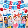 Airplane Birthday Party Supplies 56 Pieces Airplane Themed Party Decoration with Inflatable Airplane Balloons Thick Latex Balloon Happy Birthday Banners Airplane Cloud Balloon Decor