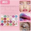 24 Colors Glitter Shimmer Eyeshadow Palette for Women, Vibrant Shades & Highly Pigmented, Shimmer Sparkle Eyeshadow Palette, Colorful Glue Gel Sombras De Ojos Professional Makeup for Eyes, Lips & Face