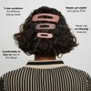 Kitsch 3pc (Terracotta) Flat Hair Clips for Women, Recycled Lay Flat Claw Clips for Thick Hair, Flat Hair Claw Clips,Flat Claw Clips for Thin Hair, Flat Clips for Hair, Hair Accessories for Girls