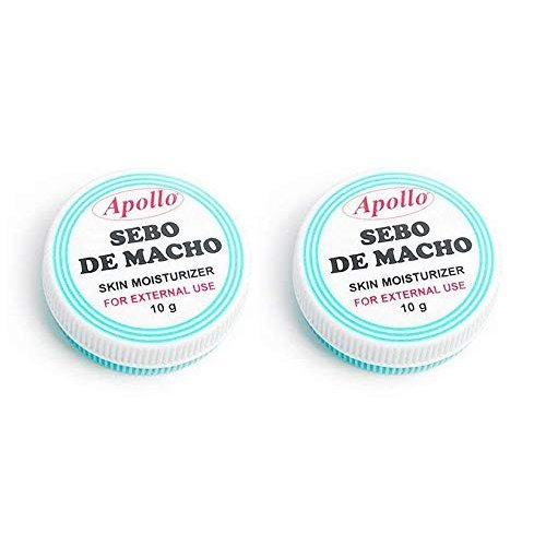 Apollo Sebo de Macho Skin Moisturizer 2-Pack (2 x 10g) Made from mutton’s tallow (sheep’s fat).