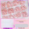 AddFavor 300pcs Coffin Press on Nails Medium Fake Nails Nude Pink Nails Glossy Ballerina Square Nail Press on Acrylic False Nail for Women Girls