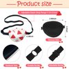 8 Pcs Eye Patches for Kids Adjustable Single Eye Patch Reusable Cute Girls Boys Eye Patch with Elastic Strap for Lazy Eye Either Eye Left or Right Eyepatch, Various Patterns (Fresh Style)