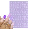 8 Sheets Old Letters Nail Art Stickers Decals Black White English Character Nail Decals Laser Glitter Gold English Alphabet Nail Art Design Letters Words Nail Sticker Nail Decoration for Women Girls