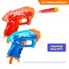 Pandahero 2 Pack Mini Blaster Guns Set for Nerf, Small Toy Pistol for Boys - 20 Refill Foam Darts 2 Wristbands, Christmas Stocking Stuffers, Birthday Gifts for Toddlers Kids Age 3-5 5-7 8-12 Year Olds