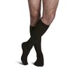SIGVARIS Men's Casual Cotton 186 Calf High Compression Socks 15-20mmHg - Black - A (Small)