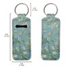 JooMeryer Women's Oil Painting Printed Chapstick Holders Lip Balm Holder Chapstick Sleeve Pouch Portable Pocket Keychains,Blossoming Almond Tree