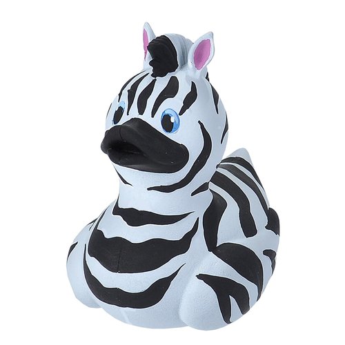 Wild Republic Rubber Ducks, Bath Toys, Kids Gifts, Pool Toys, Water Toys, Zebra, 4"