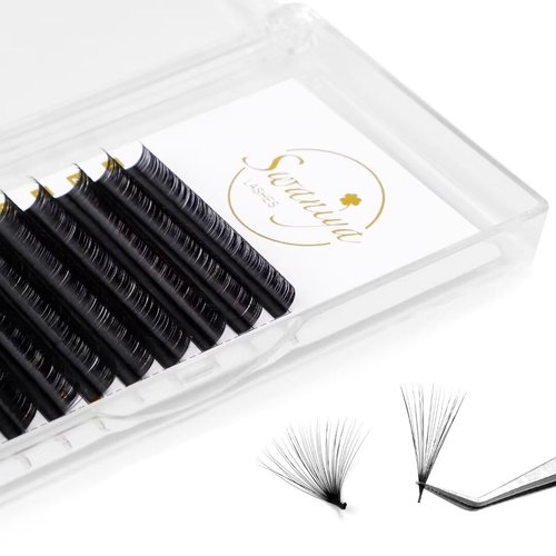 Swaniya Lashes Premium Eyelash Extensions 0.07 Thickness-D Curl （15mm） Mix Lash Extensions Supplies Semi Permanent Individual Lashes Premium faux mink Volume Soft Matte Professional Salon Use
