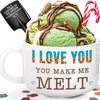 BackURyear Him Xmas Gifts from Her, Romantic Christmas Stocking Stuffer, I Love You Gifts for Boyfriends Husband Holidays Birthday Anniversary, Novelty Men Ceramic Bowl gift for Ice Cream Lover