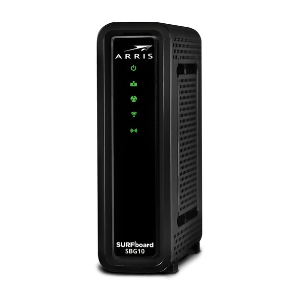 ARRIS SURFboard SBG10 DOCSIS 3.0 16 x 4 Gigabit Cable Modem & AC1600 Wi-Fi Router , Comcast Xfinity, Cox, Spectrum , Two 1 Gbps Ports , 400 Mbps Max Internet Speeds , SURFboard App