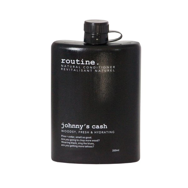 Routine | Johnny's Cash 350ml Natural Conditioner. Cedarwood, Pine & Bergamot. Color Safe | Botanicals | Vegan | Refillable| no SLS or Parabens | No Synthetic Fragrance