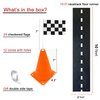7inch Orange Racing Traffic Cones Party Decoration with Racing Checkered Flags,11inch Safety Sport Training Plastic Cones with Racing Flags,Race Car Birthday Party Supplies,Racing Themed Party