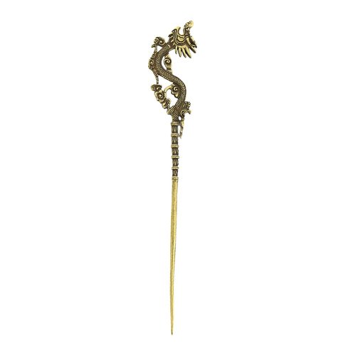 EXCEART 1pc Antique Hair Fork Dragon Hair Accessories Retro Decor Hair Sticks Vintage Hair Fork Vintage Hair Stick Pearl Hair Accessories Bronze Hair Pin Pattern Tea Needle
