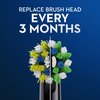 Oral-B Cross Action Electric Toothbrush Replacement Brush Heads, Black, 3 Count (Pack of 1)