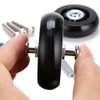 OwnMy 60mm x 17mm Luggage Suitcase Replacement Wheels, Rubber Swivel Caster Wheels Bearings Repair Kits, A Set of 2