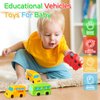 No Hole Bath Toys for Babies and Toddlers, Car Bath Toys for Infant Kids 1-3, Beach Pool Bathtub Toys for Kids, Baby Bath Toys 1-3 6 12 18 Month, Birthday Valentines Day Gifts for Kids Boys Girls