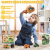 XAZASTOV 12 PCS Dinosaur Toys for 2 3 4 5 Year Old Boys, Ejection Dinosaur Vehicles & Dino Catapult Launchers & Pull Back Cars, Toddler Toys for 2 3 4 5 6 Year Old Boys