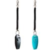 Pet Training Clicker Whistle with Wrist Strap - Dog Training Clickers (Black + Blue)