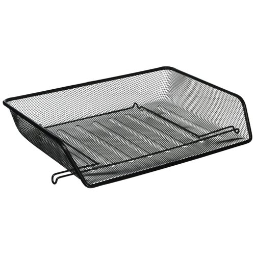 Lorell Letter Tray, Side Load, 14-1/4 x 10-3/4 x 3 Inches, Steel Mesh/Black