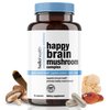 Happy Brain Mushroom Complex Nootropics Brain Support Supplement | 10 Mushroom Supplement: Lions Mane, Turkey Tail, Red Reishi, Shiitake Mushrooms for Mental Clarity, Energy & Immune Support 60 ct