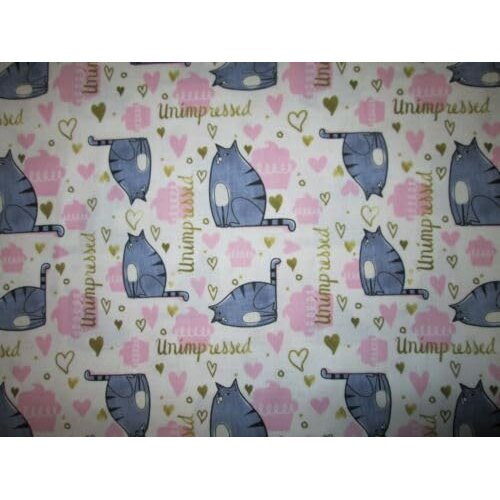 Unimpressed Secret Life of Pets Pink Cotton Fabric Fat QuarterFABRIC