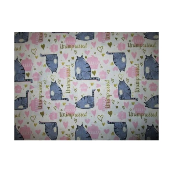 Unimpressed Secret Life of Pets Pink Cotton Fabric Fat QuarterFABRIC