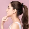 Beatifufu 2Pcs Black Round Inner Toothed Hair Clip Fish Tail Clip Ponytail Holder Strong Tension Hair Claw for Secure Styling and Everyday Use