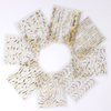 30 Sheets Gold Nail Stickers 3D Self-Adhesive Nail Decals Flower Line Lace Leaf Design Nail Art Stickers for Nail Art for Acrylic Nails DIY Nail Supplies for Women Girls