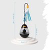 AvitaPaws Roly-Poly Cat Teaser Toy (Black) - Cute Interactive Self-righting Toy with Bionic Bee and Crinkle Tassels to Ignite Your Cat’s Hunting Instincts