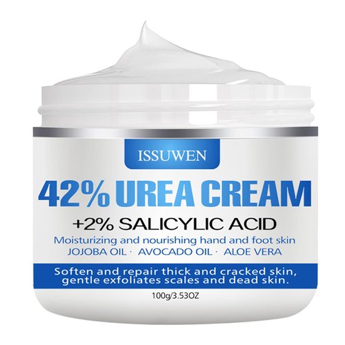 Rosarden Urea Cream 42%, Foot Cream For Dry Cracked Heels, Urea Cream 42 Percent For Feet, Moisturizing & Exfoliating Foot Cream With 2% Salicylic Acid, Organic Foot Lotion For Dry Cracked Feet