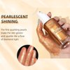 MEICOLY Liquid Body Illuminator,Moisturizing Long Lasting Body Shimmer,Smooth Waterproof Shimmer Body Oil,Glow Body Highlighter Face Body Luminizer,40ml/1.35 fl oz.#02 Rose Gold