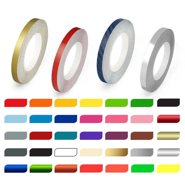 A&Z New Roll Vinyl Pinstriping Pin Stripe DIY Self Adhesive Line Car Tape Decal Stickers 1/4 inch 32 Ft