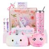 Haclury Unicorn Gifts Set for Girls Kids Toys Christmas Birthday Gift Box for Teen Girl, Little Girl Gift Age 6-8 Basket with Stainless Steel Tumbler/Crossbody Bag/Unicorn Headband