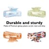 Magicsky 4PCS Hair Claw Clips, Acrylic Banana Barrettes, Celluloid French Butterfly Jaw, Tortoise Grip Pin-Leopard print Stylish Accessories for Women Girls, Long Motley