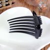 Black Comb with Elastic Band, Ponytail Bump It Up Volume Inserts Combs Fluffy Hair Comb, Hair Styling Tool with Elastic Rubber Band Hair Combs