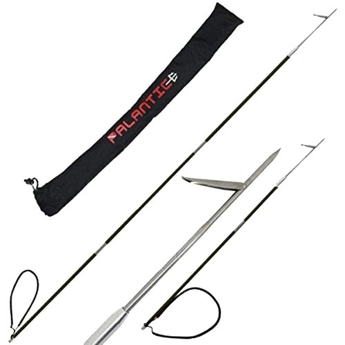 Scuba Choice Carbon Fiber 7' Travel Spearfishing 3-Piece Pole Spear Single Flopper Tip, One Size, Black
