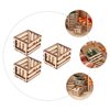 Toyvian 3PCS Miniature Dollhouse mini baskets miniature craft mini storage baskets Crate, Wooden Milk