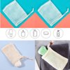 Soap Bags for Homemade Soap for Shower 4 pcs - for Foaming and Drying The Soap Bars Shower Bar Soap Holder Loofah（6.3x 3.54 inches,Beige*2 Blue*1 green*1)