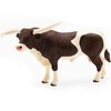 Gemini&Genius Farm Animal Toys, Longhorn Cow Action Figure, Hand Painted, 6 Inches Length, Realistic and Durable Farm Toys for Children Boys and Girls Gift (1294)