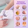 Nail Drill Cordless, Denabuty Electric Nail Files Professional for Acrylic Gel Nails, Electric Nail Drill Rechargeable with 20000 RPM, 5 Adjustable Speed, 12 in 1 Portable Pedicure Manicure Kit