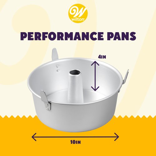 Wilton Angel Food Tube Cake Pan with Removable Inner Core, Durable Aluminum, 10-Inch