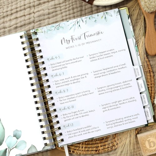 Pregnancy Journal and Memory Book with Stickers and Keepsake Pocket - Lovely Must Have Gift for First Time Moms to Be - The Perfect Planner to Track Your Little Ones Life-Changing Journey