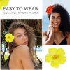 Vodolo Hawaiian Flower Hair Clips for Women,4Pcs 3.5 Inch Artificial Flower Clips,Plumeria Hibiscus Hairclip for Beach Party,Cute Summers Tropical Flower Bow Hair Accessories for Girls Holiday Gifts