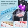 Ultrasonic Retainer Cleaner Machine - Ultrasonic U-V Cleaner for Dentures ligner, Mouth Guards, Braces, Toothbrush Heads, 45kHz Ultrasonic Retainer Cleaner for All Dental Appliances, Jewelry - Black