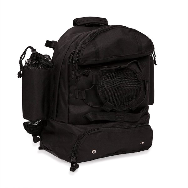 Champion Sports Reinforced Polyester Deluxe Team Bat Bag with Hanging Hooks and Carry Handle - Holds 10 bats