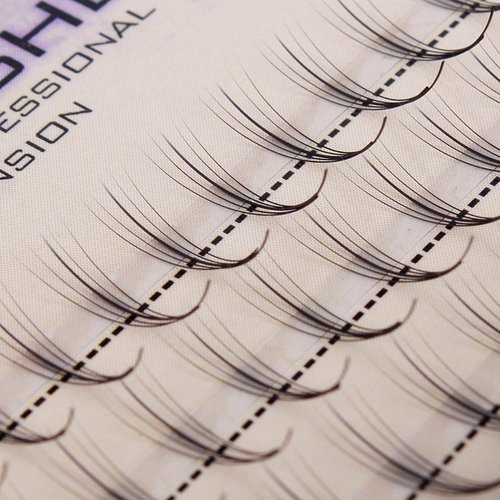 Dedila Pro Granting 3D Mink Phoenix Tail Design Individual False Eyelashes Cluster 5 Root 0.07 C Curl Eye Lash Extension Health Makeup Tools (14MM)
