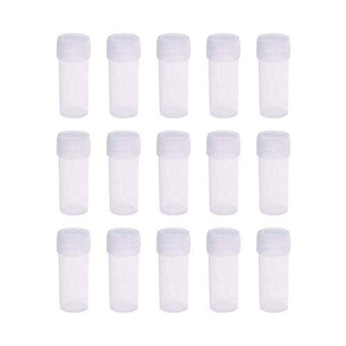 5ML Plastic Sample small Bottles Vial Storage with Lid Vial Storage Container for Small Items-50PCS