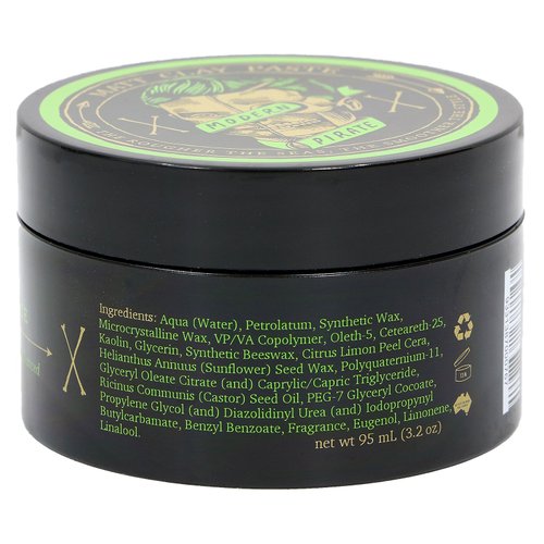 MODERN PIRATE Medium Hold Matte Clay Paste Hair Pomade 3.2 oz