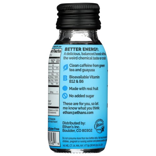 ETHANS Organic Pomegranate Blueberry Energy Shot, 2 FZ